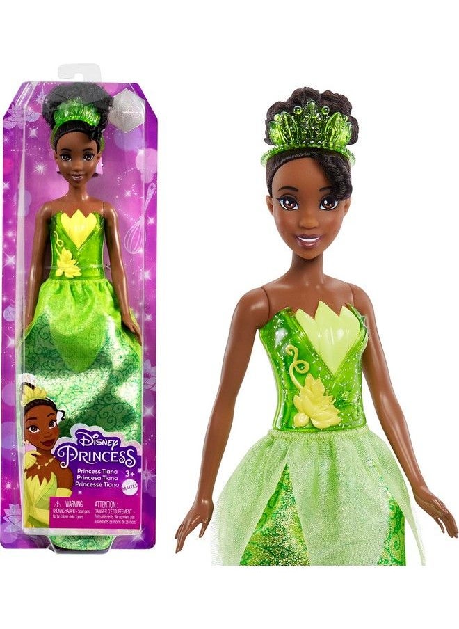 Mattel Games Disney Princess Tiana Fashion Doll New For 2023 Sparkling Look With Brown Hair Brown Eyes & Tiara Accessory  - Image 2
