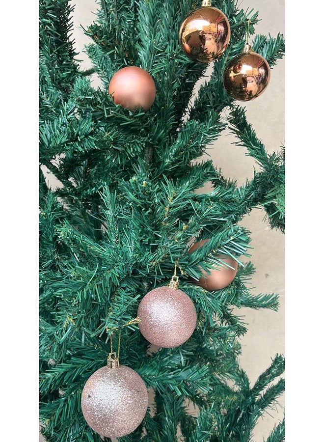 6-Piece Christmas Balls Set 6 Cm Rose Gold - Image 1