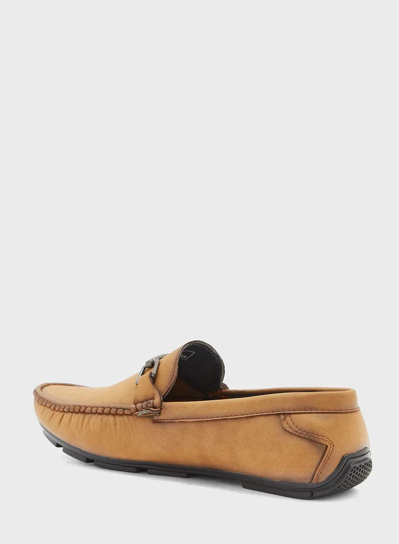 Robert Wood Trim Detail Casual Loafers