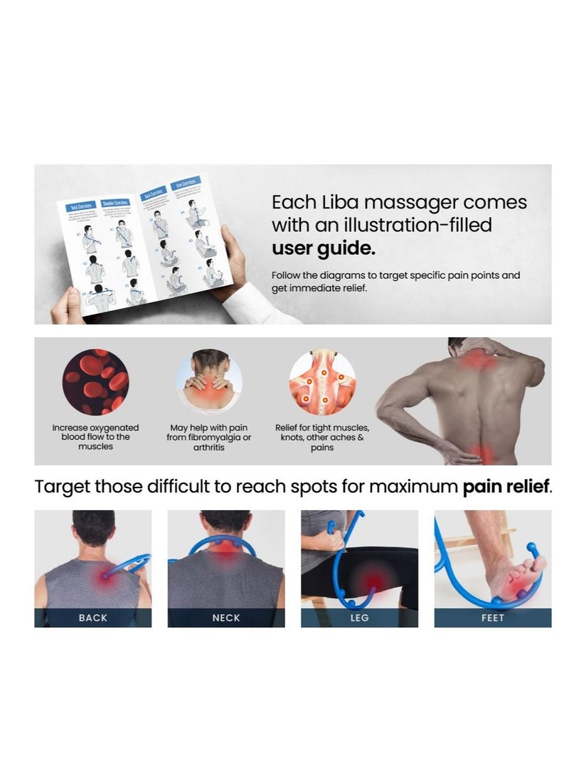Ru syanl - Back and neck massager for trigger point fibromyalgia pain relief and self massage hook cane therapy - Image 1