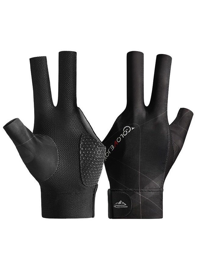 REXCHI Billiard Gloves, Light And Breathable Three-Finger Gloves, Snooker Table Tennis Non-Slip Gloves Single Pack Suitable For Left Hand  - Image 2