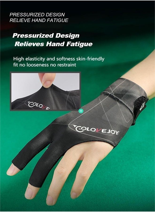 REXCHI Billiard Gloves, Light And Breathable Three-Finger Gloves, Snooker Table Tennis Non-Slip Gloves Single Pack Suitable For Left Hand  - Image 5