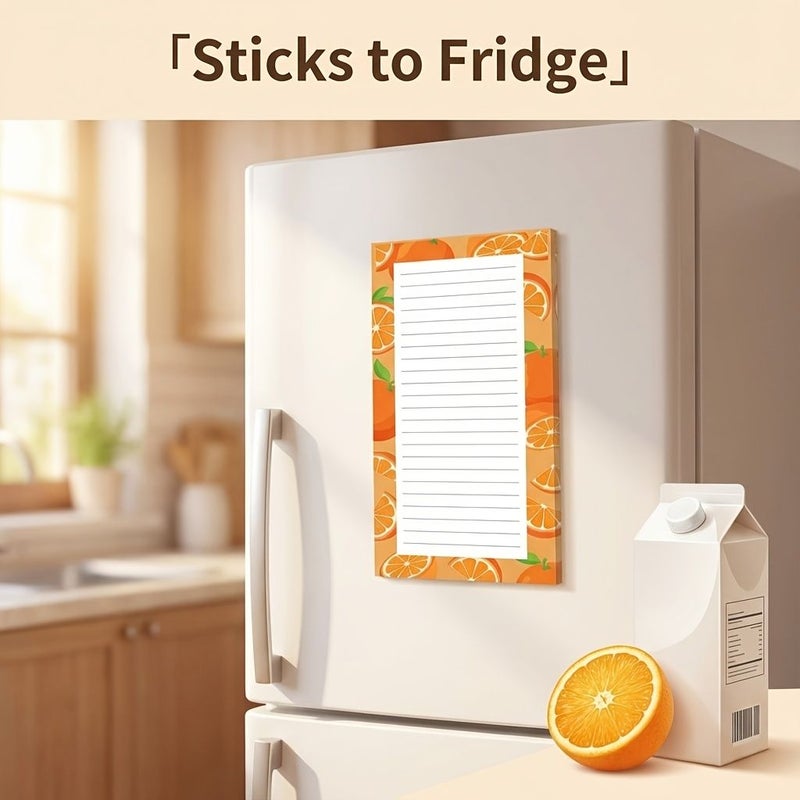 Assorted Varieties 4 Pack Fruit Shaped Magnetic Sticky Notes Colorful Refrigerator Memo Pads with Magnetic Base for Fridge Magnets School Office To Do Lists - Image 3