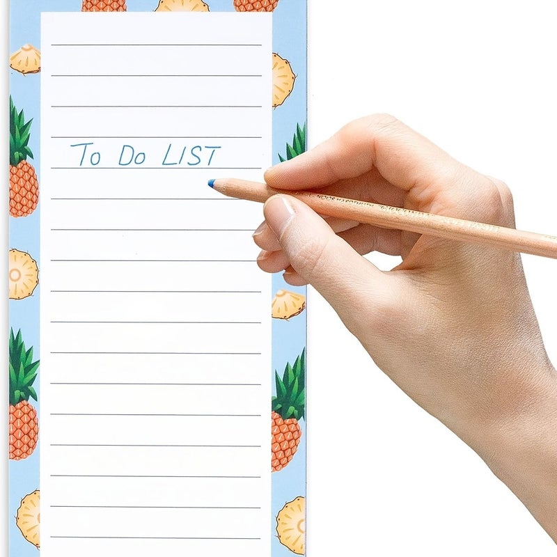 Assorted Varieties 4 Pack Fruit Shaped Magnetic Sticky Notes Colorful Refrigerator Memo Pads with Magnetic Base for Fridge Magnets School Office To Do Lists - Image 2