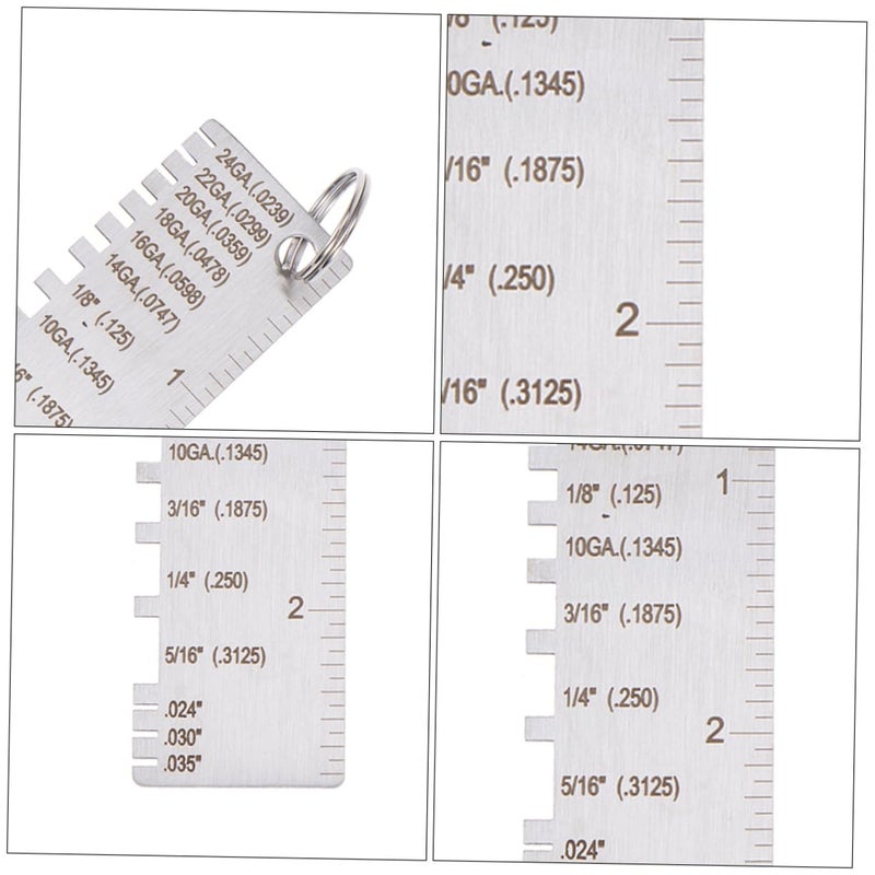 2-Piece High Precision Thickness Gauge Set Stainless Steel Inspection Tool for Metal Thickness Measurement Sheet Metal Gauge - Image 5