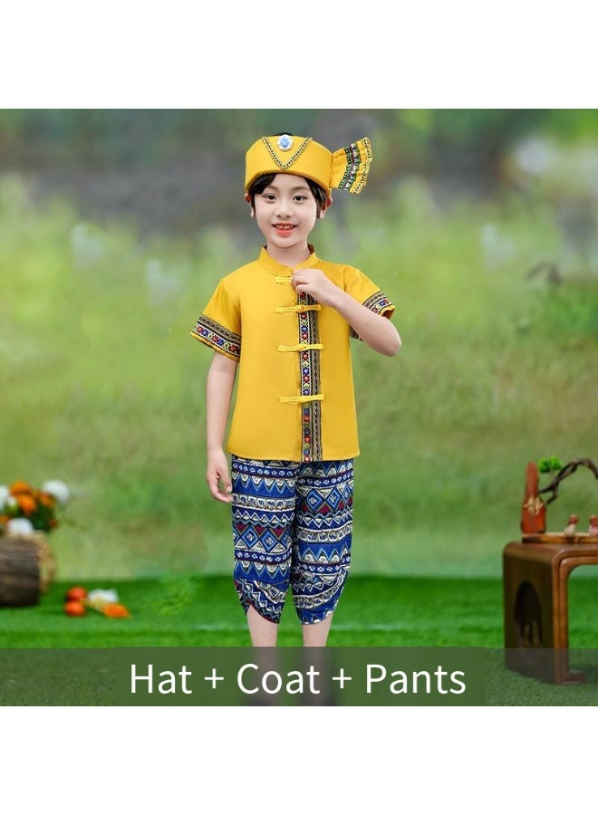 general Chinese Boy Top Skirt Dress Clothing headwear Outfit 3 pcs SET - Image 1