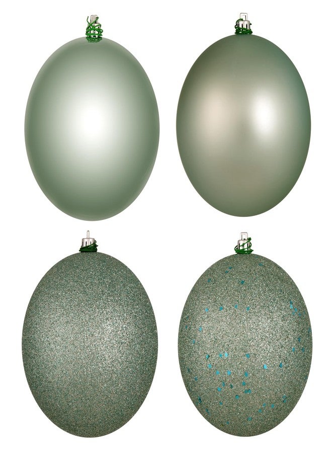 Vickerman 3" Frosty Mint 4-Finish Ball Ornament Set.Includes 16 Ornaments per Box. - Image 1