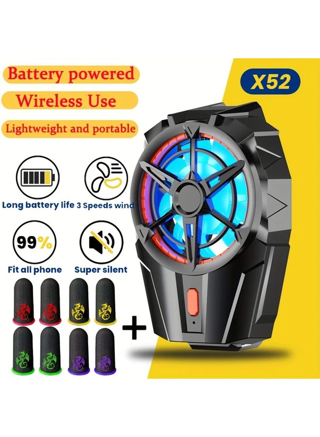 Battery Phone Cooler Three Speed Wireless Gaming Fan Clip On Heat Dissipation Tool - Image 1