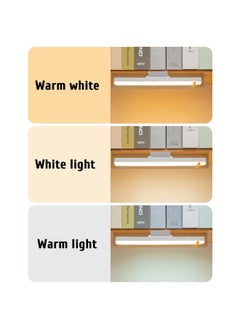 STAUD Touch typeCabinet Lights Rechargeable Battery LED Lights Dimmable LED Light Bar with Remote Control 3 Color Modes USB Rechargeable Wall Shelf Closet Mirror Bedside Kitchen Lighting 30cm White  - Image 3