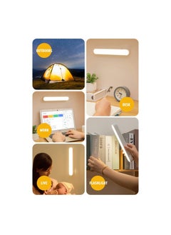 STAUD Touch typeCabinet Lights Rechargeable Battery LED Lights Dimmable LED Light Bar with Remote Control 3 Color Modes USB Rechargeable Wall Shelf Closet Mirror Bedside Kitchen Lighting 30cm White  - Image 5