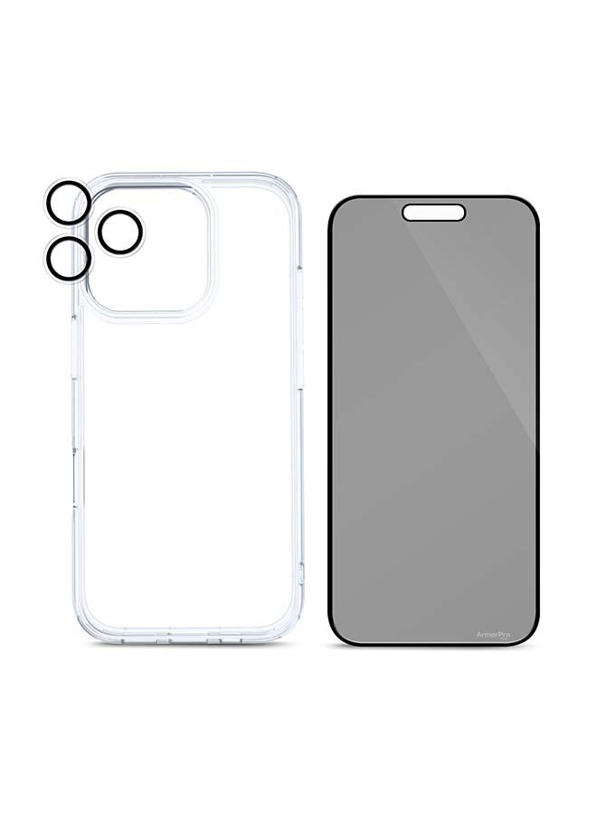 ارمور برو مجموعة حماية 3-in-1، iPhone 16 Pro، حماية خصوصية - Image 1