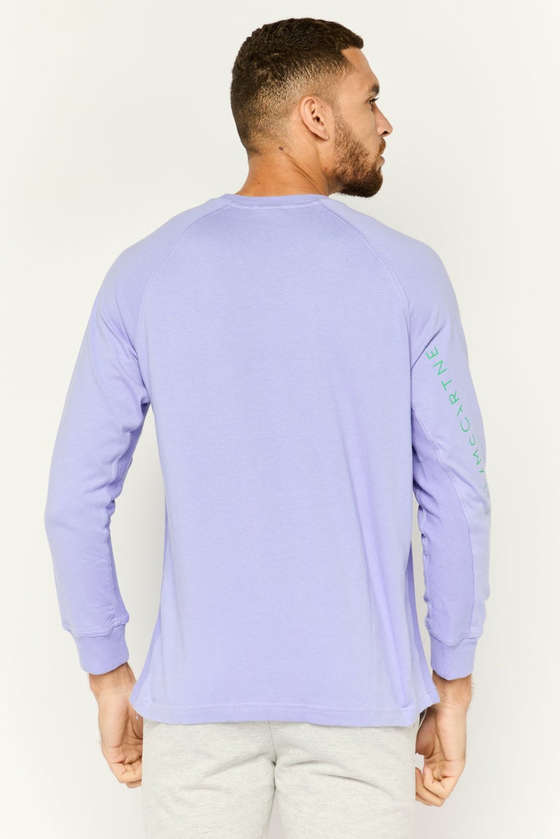 Adidas by Stella McCartney Men Sportswear Fit Long Sleeves Running Sweatshirt, Lavender - Image 4