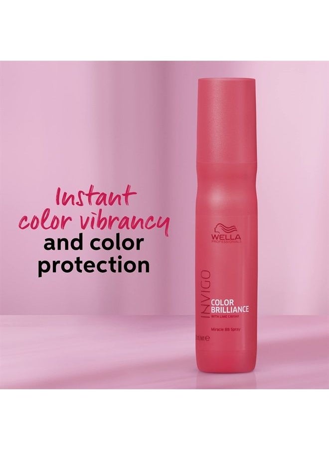 Wella Professionals Wella Professionals Invigo Brilliance Miracle BB Hair Color Protection Spray, Professional Moisturizing Spray for Colored Hair, 5.07 oz  - Image 5