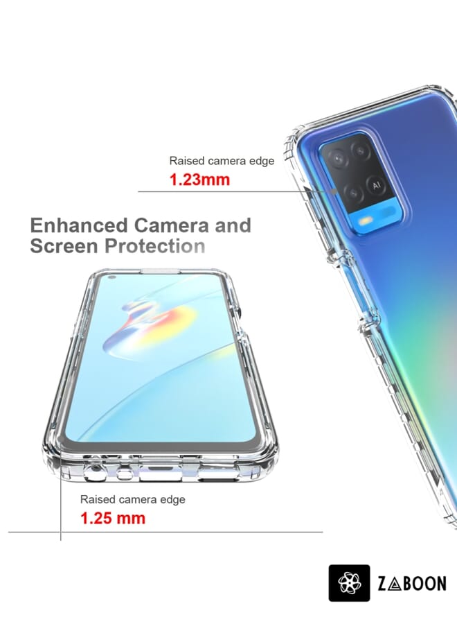 Zaboon Protective Case Cover For OPPO A54 4G Shockproof High Transparency Two-color Gradual Change PC+TPU Candy Colors Phone Protective Case - Image 5