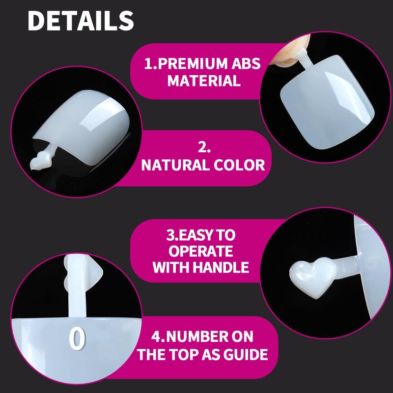 Teenitor 120pcs Natural Toe Nail Press ons, Press On Toenails for Women with Nail Glue, Toe Nail Tips Toe Press on Nails Fake Toenails Toe Tips - Image 3