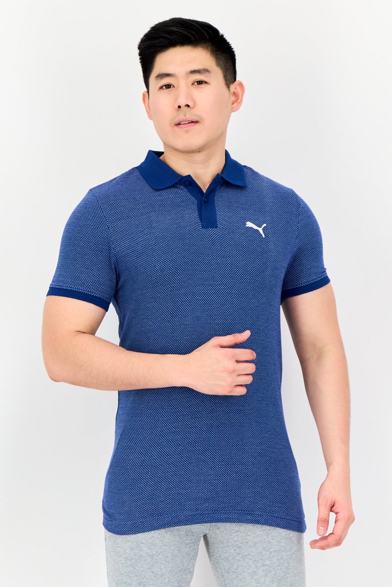 PUMA Men Sportswear Fit Short Sleeve Outdoor Polo Shirt, Blue - Image 1