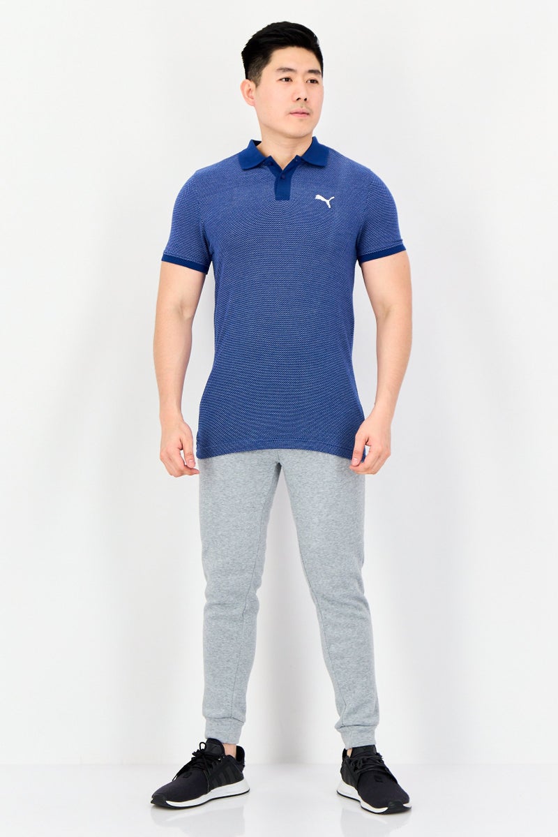 PUMA Men Sportswear Fit Short Sleeve Outdoor Polo Shirt, Blue - Image 4