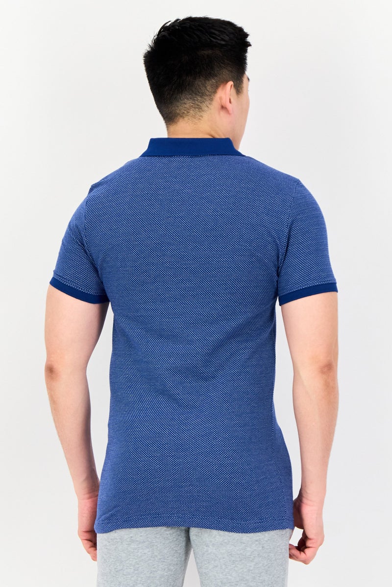 PUMA Men Sportswear Fit Short Sleeve Outdoor Polo Shirt, Blue - Image 3