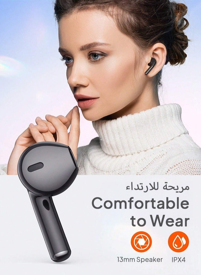 True Wireless Stereo HiFi Earphones, Wireless Earbuds Noise Cancelling Headphones Built in Mic Handset IPX4 Waterproof for Sport Women Girls Gifts Ideas - Image 2