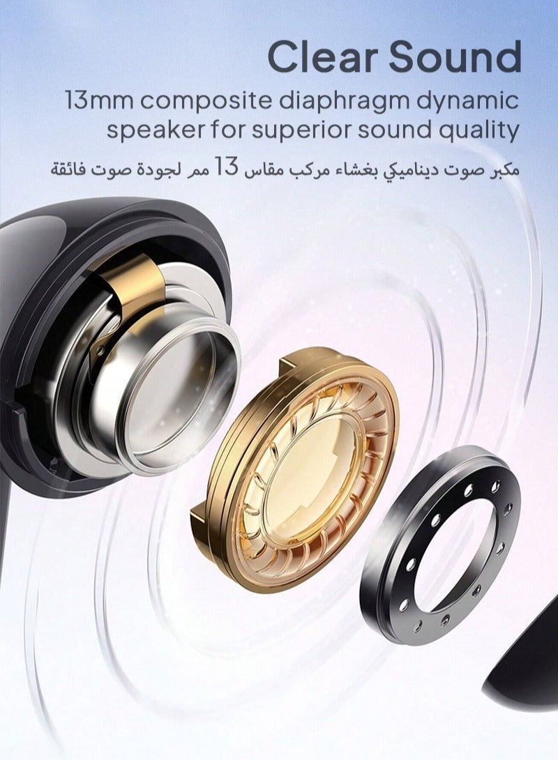 True Wireless Stereo HiFi Earphones, Wireless Earbuds Noise Cancelling Headphones Built in Mic Handset IPX4 Waterproof for Sport Women Girls Gifts Ideas - Image 3