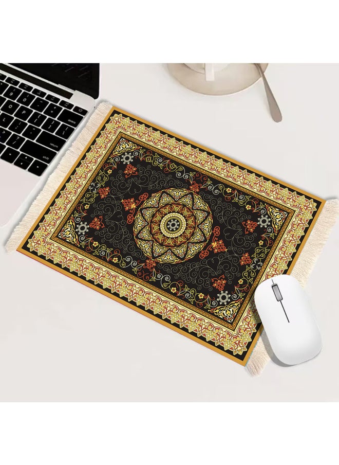 Generic - Tassel Mouse Pad Best-selling Gift Hair Whisker Mouse Pad Felt Row Whisker Environmentally Friendly Rubber Mouse Pad-Colour:270*180*3mm (2cm On Both Sides Of The Tassel, 230mm Rubber)-Pattern:ZY-LS-009 - Image 1