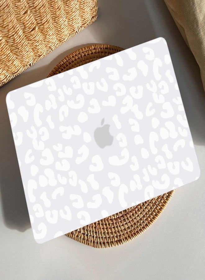 AKIT Compatible with MacBook Air 13 inch Case M5 2026 2025-2022 M4 M3 M2 A3449 A3240 A3113 A2681, Unique Hard Shell Laptop Case+Screen Protector+Keyboard Cover for MacBook Air 13.6 inch, White Leopard - Image 3