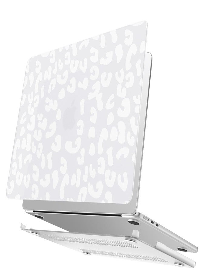 AKIT Compatible with MacBook Air 13 inch Case M5 2026 2025-2022 M4 M3 M2 A3449 A3240 A3113 A2681, Unique Hard Shell Laptop Case+Screen Protector+Keyboard Cover for MacBook Air 13.6 inch, White Leopard - Image 4