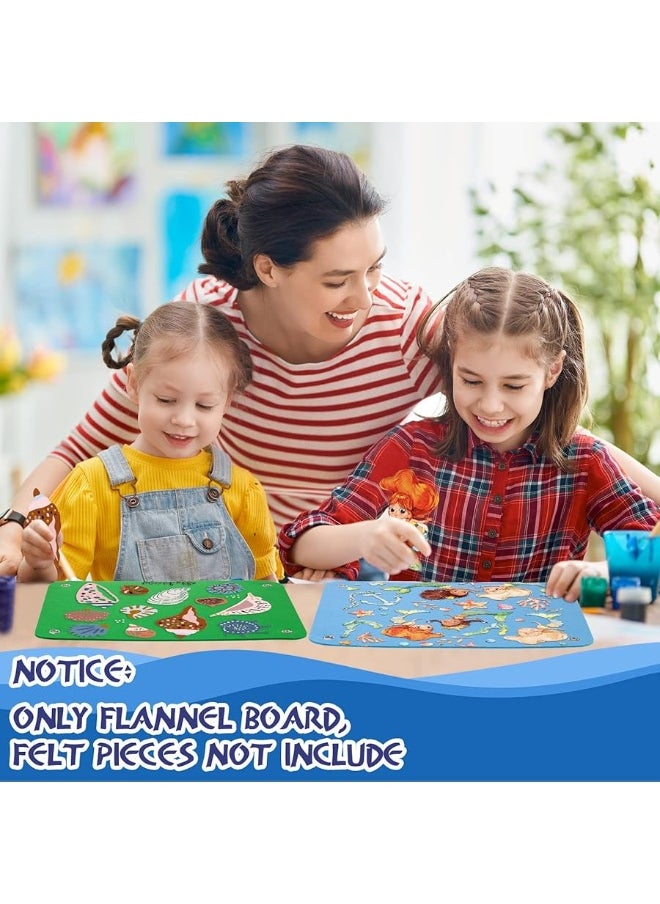 Yunsailing 4 Pieces Felt Board for Toddlers Classroom Flannel Board Stories for Preschool Homeschooling, Kids Felt Story Activity Wall Hanging Children Birthday Gifts, 11.8 x 15.75 Inch, 2 Colors  - Image 2