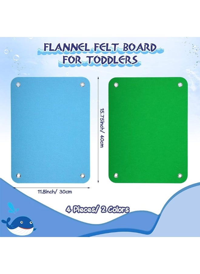 Yunsailing 4 Pieces Felt Board for Toddlers Classroom Flannel Board Stories for Preschool Homeschooling, Kids Felt Story Activity Wall Hanging Children Birthday Gifts, 11.8 x 15.75 Inch, 2 Colors  - Image 4