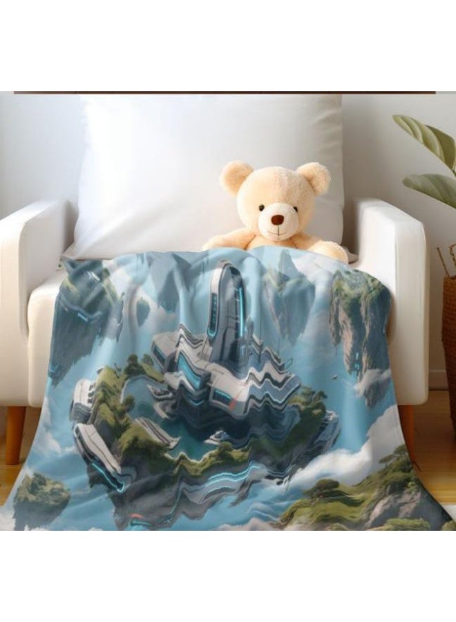 عام بطانية رقيقة من الفانيلا الكرتونية للأطفال أو الطلاب (دافئة ومريحة ومناسبة للنوم والألعاب) 100 سم * 150 سم - Image 1