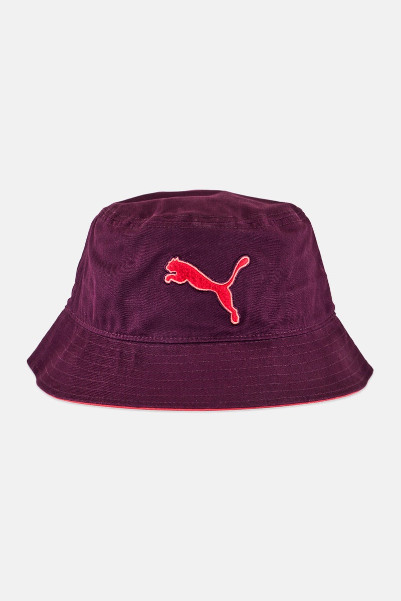 PUMA Men Embroidered Logo Bucket Hat, Maroon - Image 1