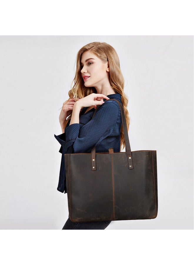 S-ZONE S-ZONE Genuine Leather Shoulder Tote Bag for Women Large Handbag Work Purse  - Image 2