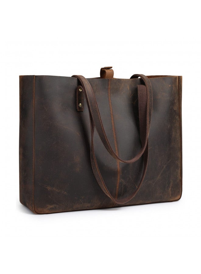 S-ZONE S-ZONE Genuine Leather Shoulder Tote Bag for Women Large Handbag Work Purse  - Image 1
