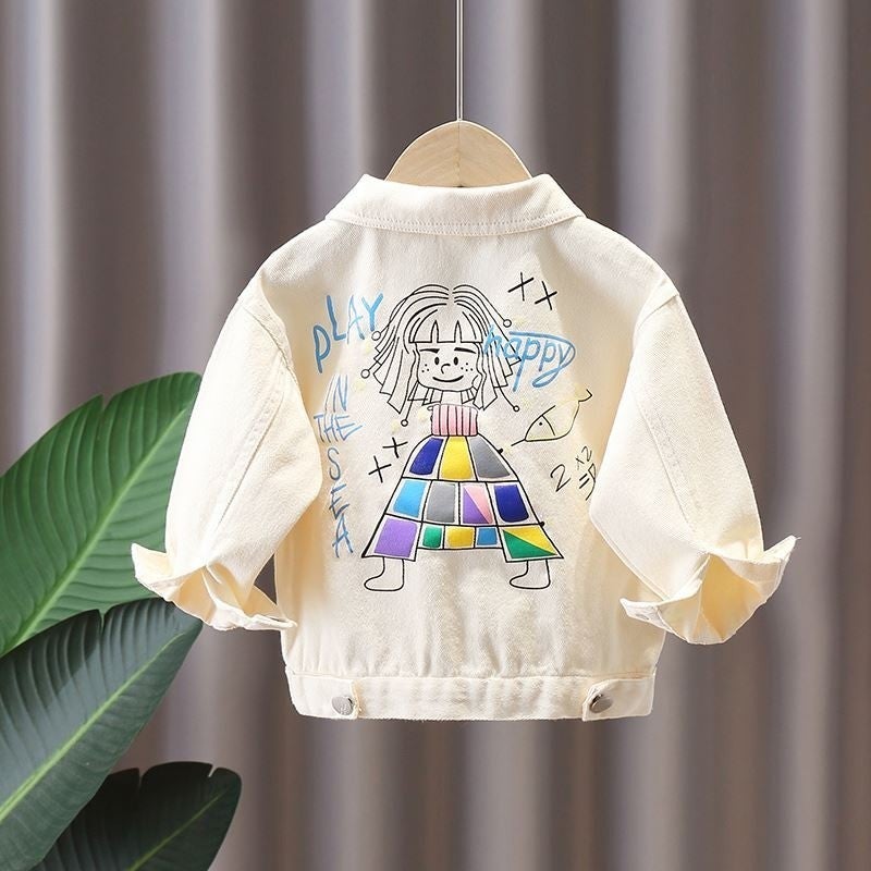 Girls' Denim Coat Korean Style Children'S Casual Clothes Women'S Treasure Coat Styline Outer Wear Top - Image 5