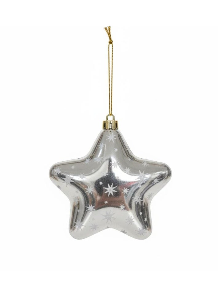 AKDC Silver Star-Shaped Hanging Candy Box 12 cm – Shiny Holiday Decoration & Candy Holder - Image 3