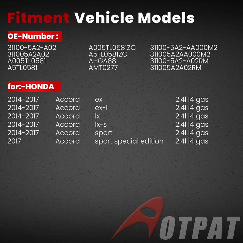 AOTPAT Accord 2.4L Alternator for Honda Accord 2014-2017, 12V 110Amp - Image 2