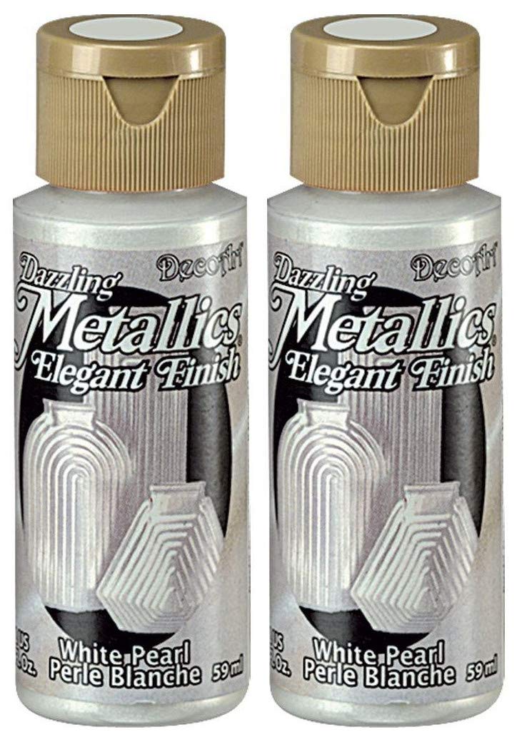 Dazzling Metallics Acrylic Paint 2oz-White Pearl, pack of 2