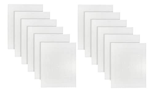 TOALLA Pack of 12 100 Cotton White Bath Mat Towel 18x25 Inches Light Weight Quick Drying Machine Washable Hotel Supplies Shower Hotel Bath Mat Towel Economy - Image 1
