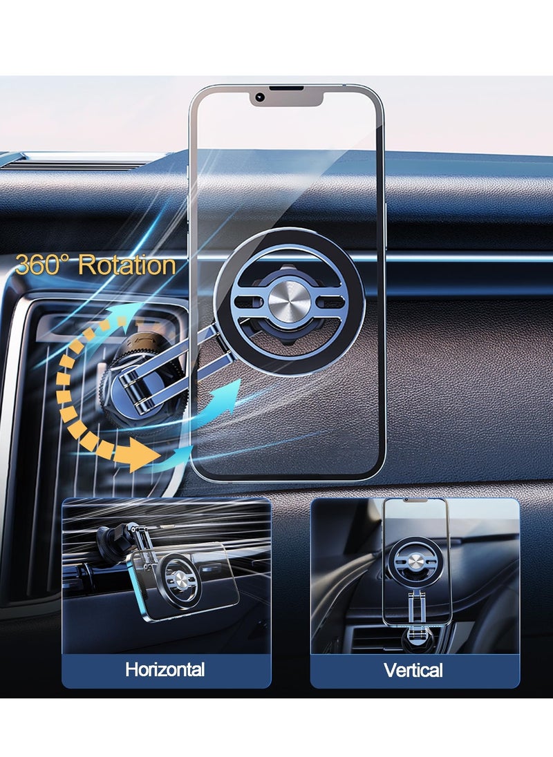 Generic - Super Strong Magnetic Car Phone Mount - 360° Rotating Air Vent Holder for Magsafe iPhone 15/14/13/12 Pro Max & All Smartphones - Image 1