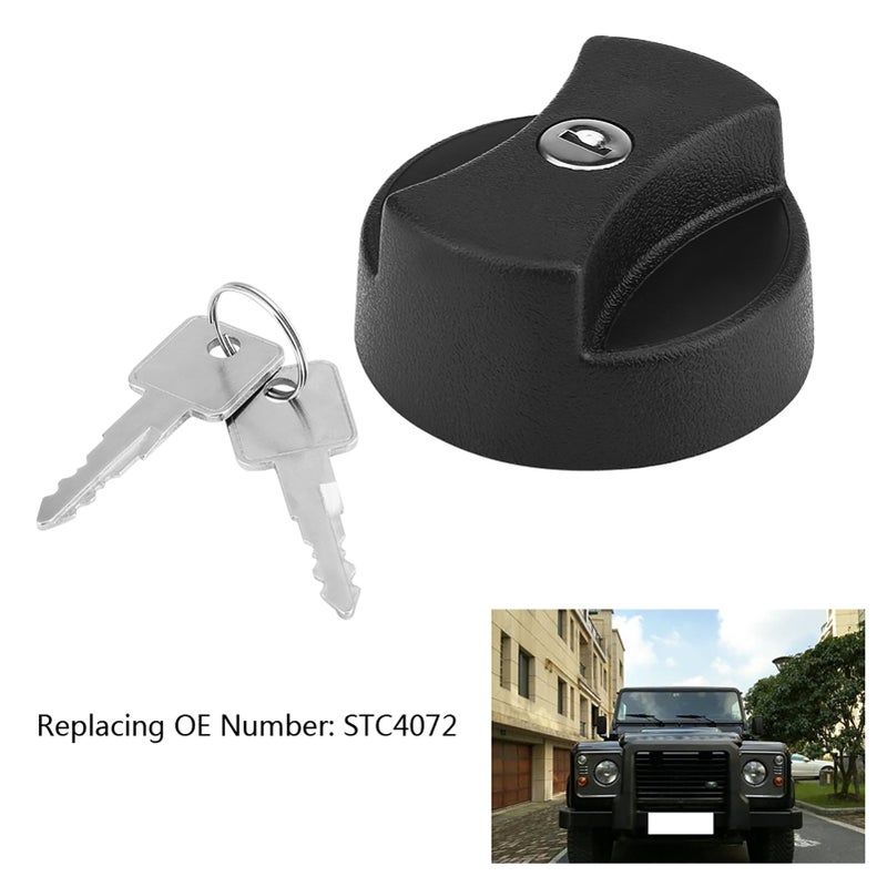Car Fuel Filler Cap with 2 Locking Keys for Land Rover Defender 87-98 STC4072 - Image 5