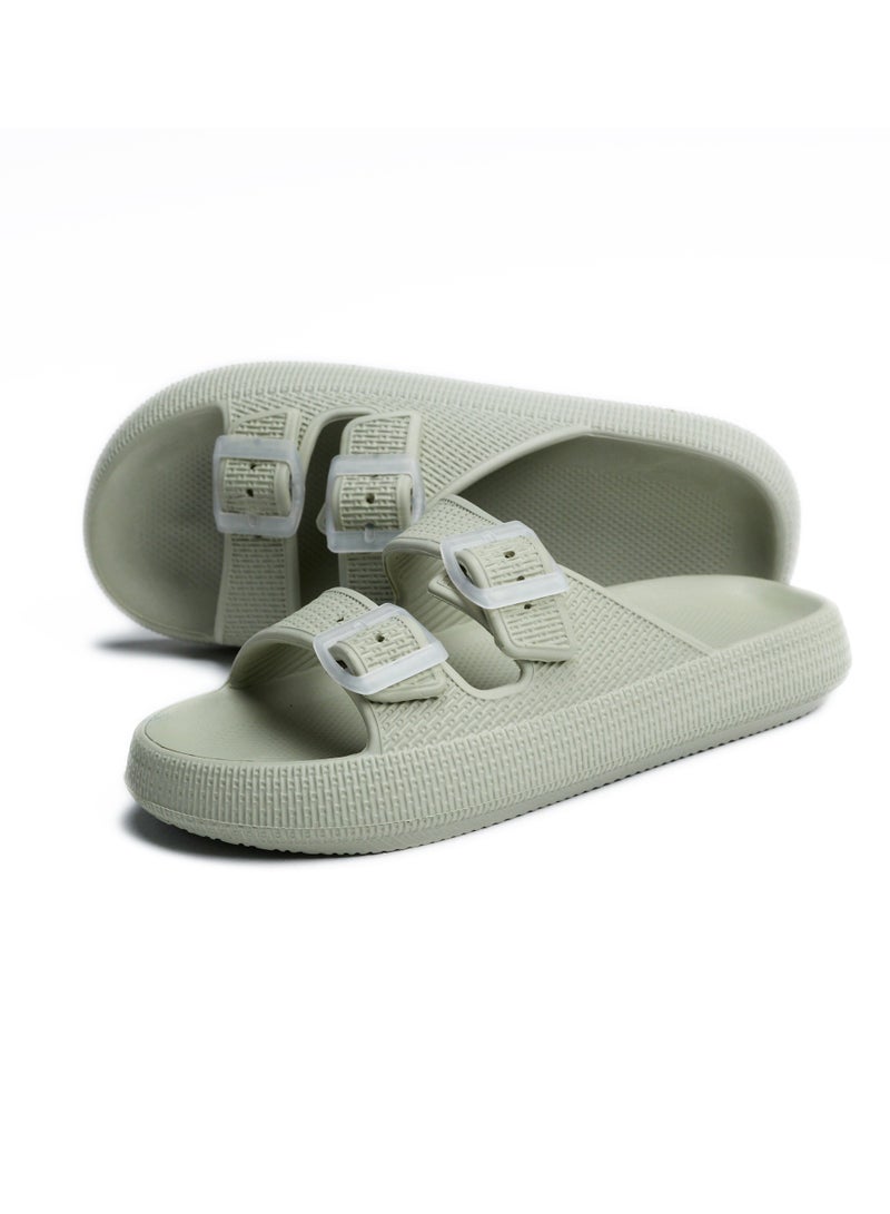 أوندا Porto Grey Lemon double buckle sandal - Image 4