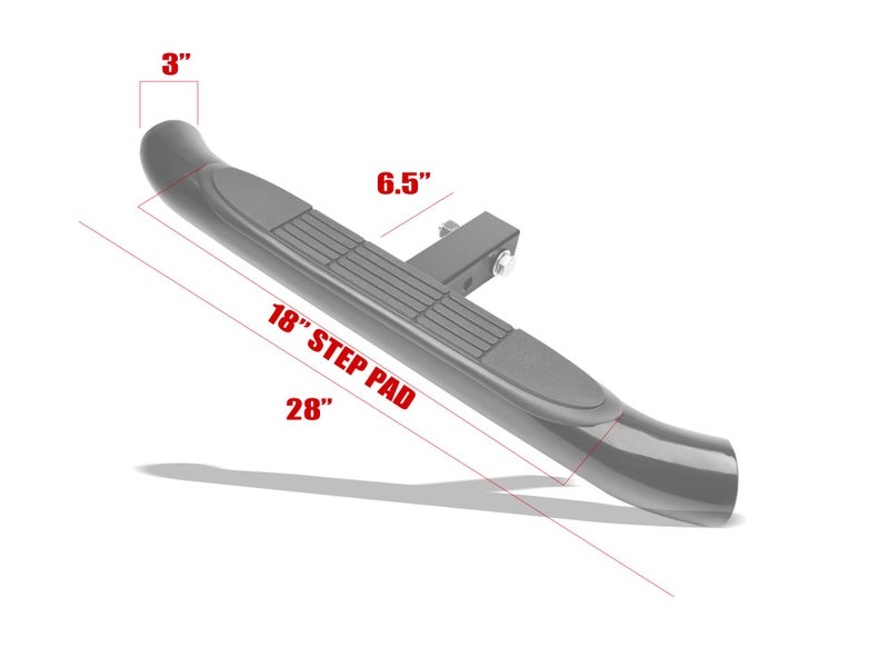 Armordillo 3" Round Tubing Steel Hitch Step for Class 4 Trailer Hitch in Black|2" Hitch Receiver Step Gloss Black 8718698 - Image 4