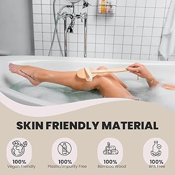 rosena Dry Body Brush Facial Brush Exfoliate Rejuvenate and Restore Lost Luster 2 Dry Brushes Uniquely Designed for Face and Body Stimulate Lymphatic Drainage and Minimize Cellulite - Image 4