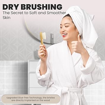 rosena Dry Body Brush Facial Brush Exfoliate Rejuvenate and Restore Lost Luster 2 Dry Brushes Uniquely Designed for Face and Body Stimulate Lymphatic Drainage and Minimize Cellulite - Image 5