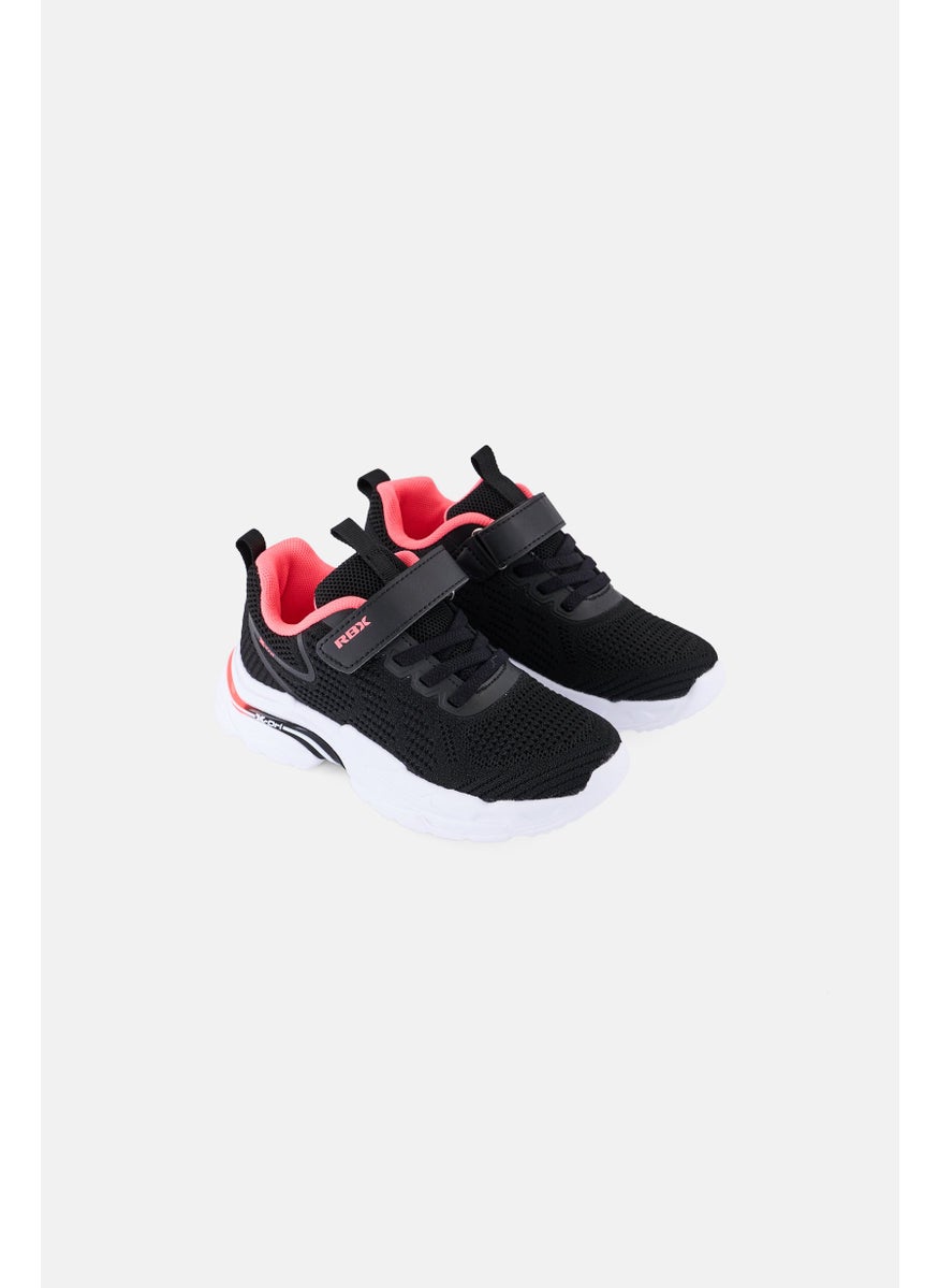 RBX - Kids Girl Velcro Closure Sports Shoes, Black - Image 1