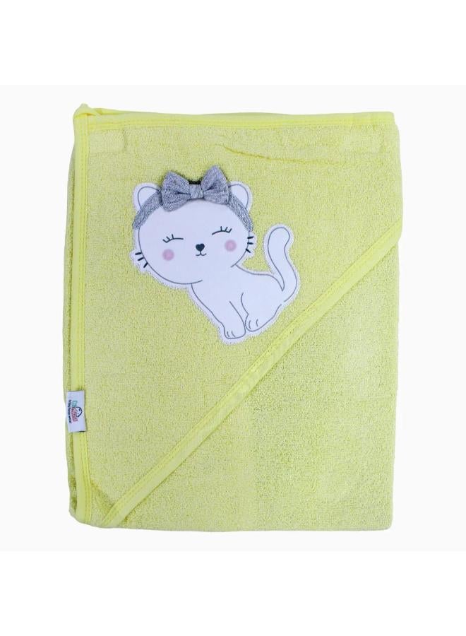 Baby Hooded Towel – Cute Cat Design - Image 1