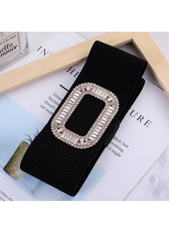 Factory Special Sale New Fashion Womens Elastic Wide Waist Cover with Down Jacket Sweater Dress Elastic Decorative Belt 6cm wide black concealed buckle