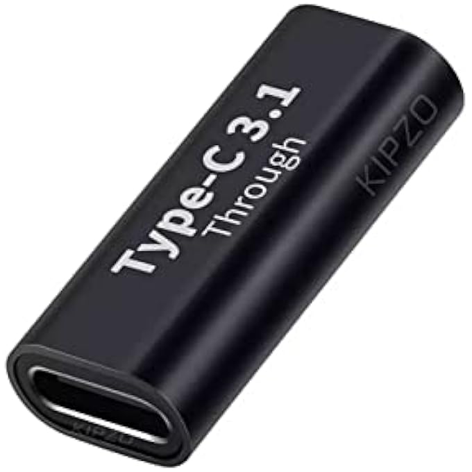 KIPZO C TO C JOINTER , TYPE C COUPLER FEMALE TO FEMALE TYPE C EXTENDER C TO C FEMALE COUPLER RELAY ADAPTER , USB 3.1 TYPE-C ADAPTER EXTENSION CONNECTOR JOINER FOR LAPTOP & TABLET & MOBILE PHONE - Image 1
