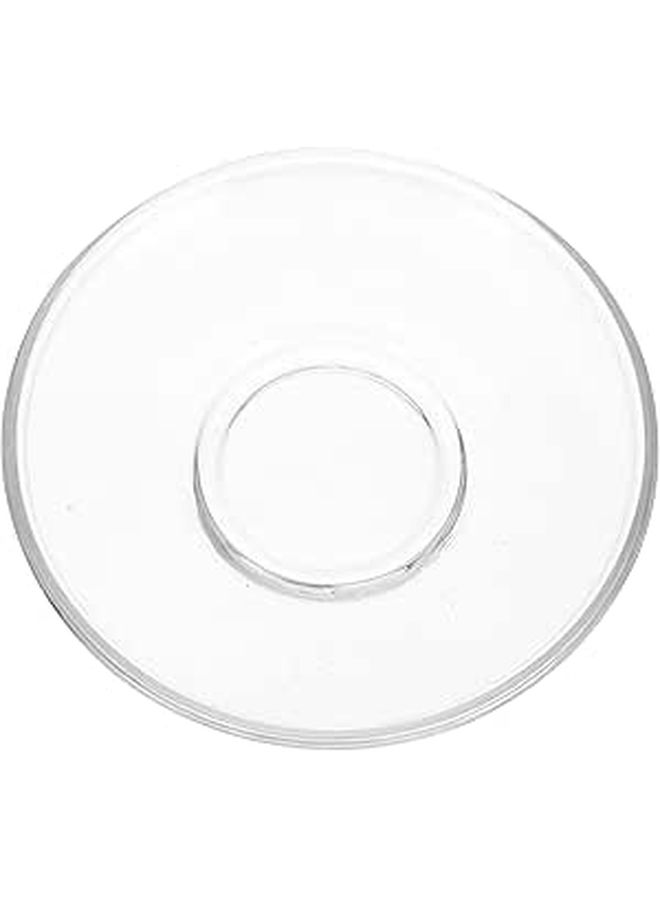 Round Glass Tea Saucers 8 5cm Teacup Plates for Coffee Snack Serving Kitchen Tableware - Image 1