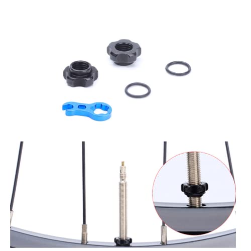 Juscycling Schrader to Presta Rim Adapter, Converting Rim (Wheel) with Schrader Valve Hole to Presta Valve Stem Grommet, One Pair (2 pcs) - Image 1